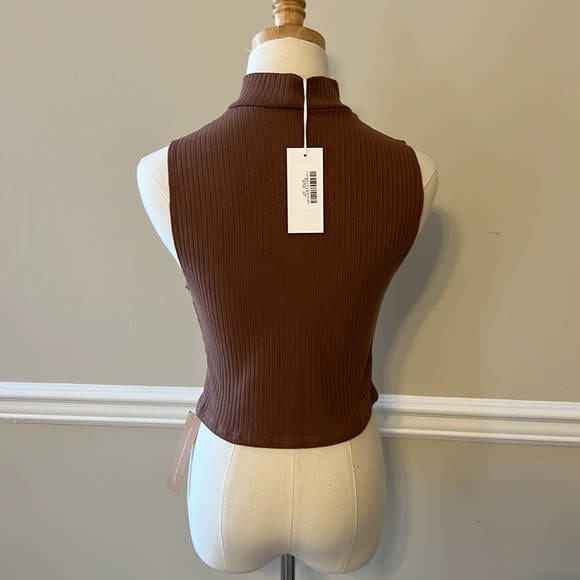 Reformation brown sleeveless turtleneck top - Picture 5 of 9